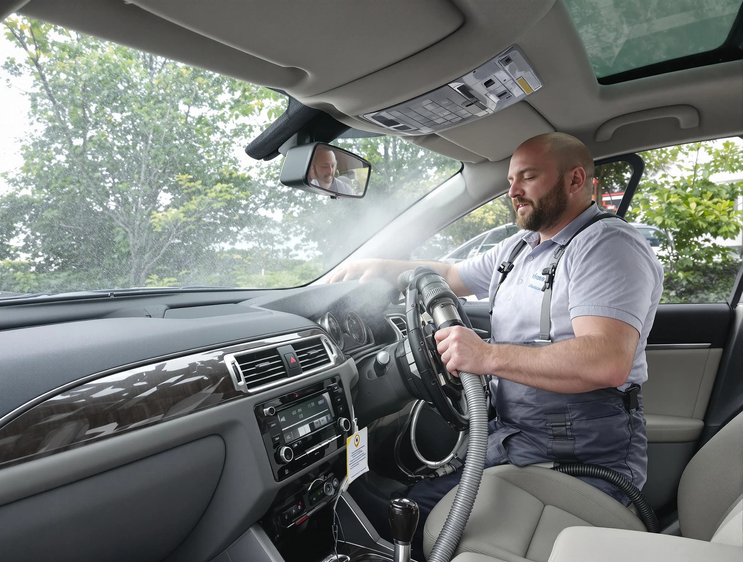 Green Hill Air Duct Cleaning specialist performing professional car duct cleaning in Green Hill