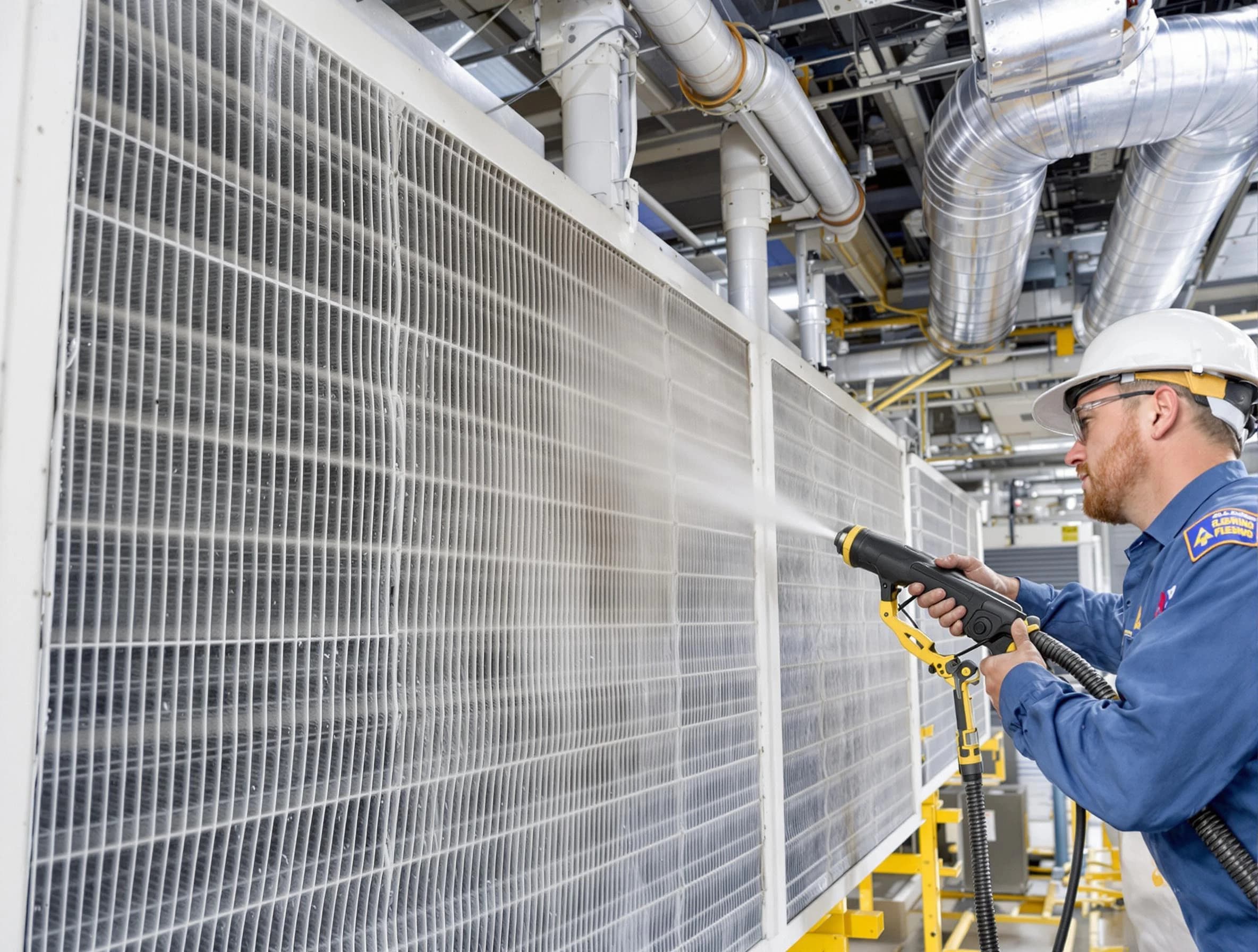 Professional commercial coil cleaning by Green Hill Air Duct Cleaning in Green Hill