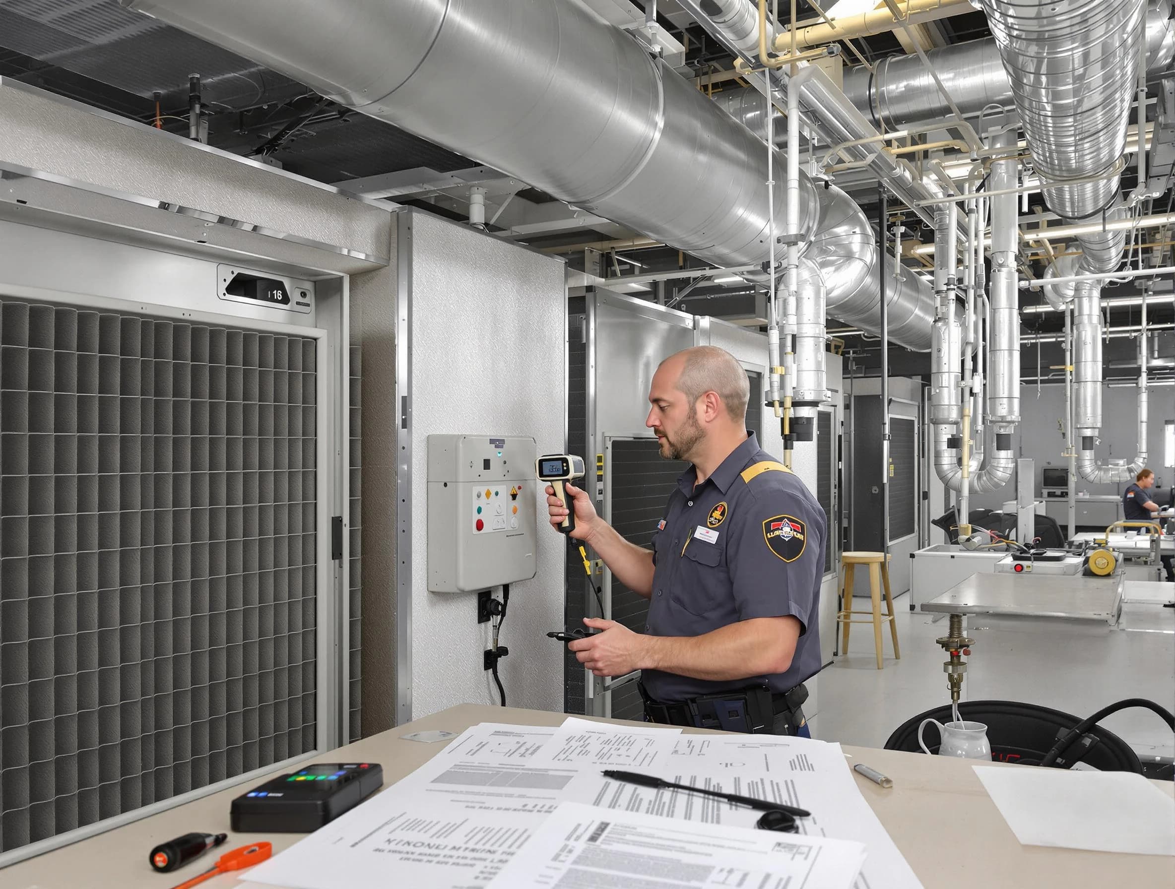 Professional filter system inspection by Green Hill Air Duct Cleaning in Green Hill